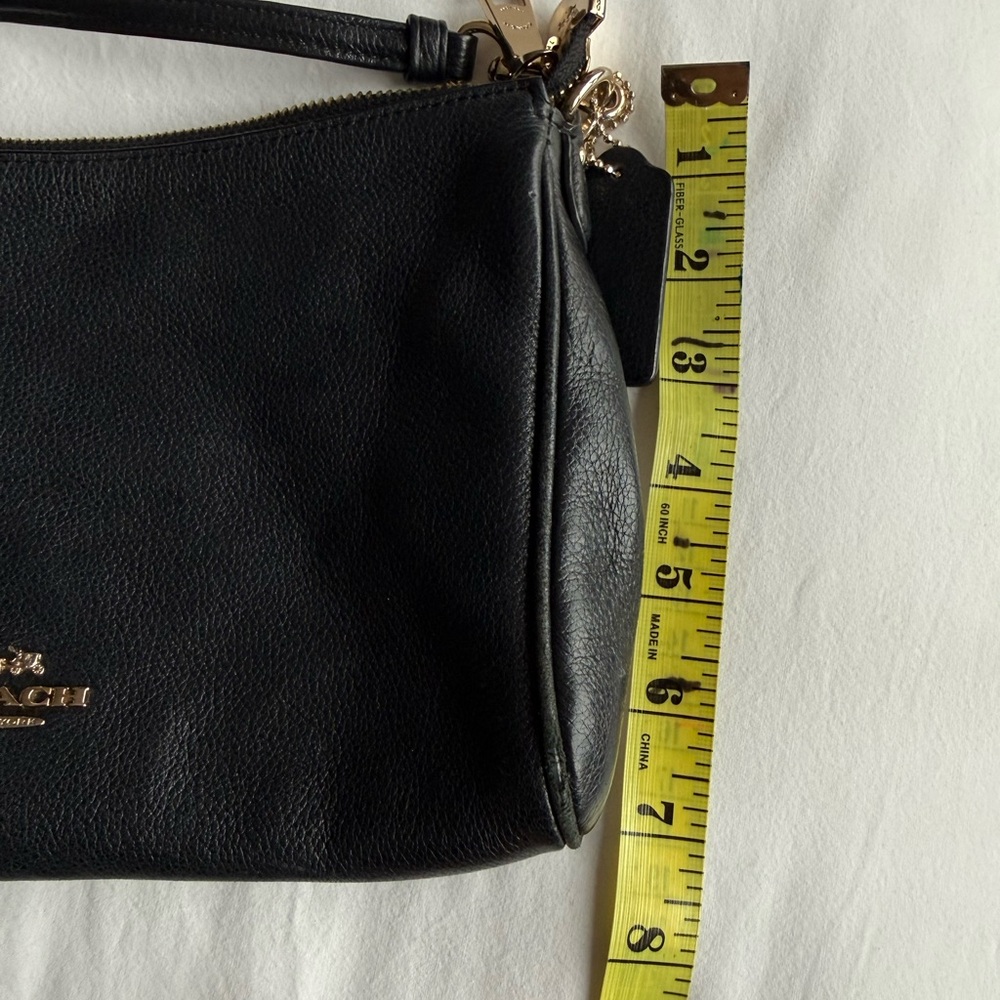 Coach Black Pebbled Leather Shoulder Bag - Picture 10 of 12